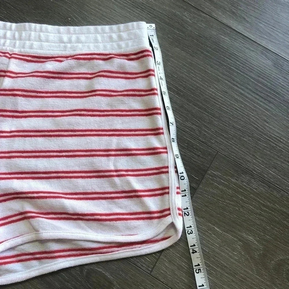 J. Crew Factory Towel Terry Stripped Pull On White/Red Shorts Size Small NWT - Picture 7 of 9
